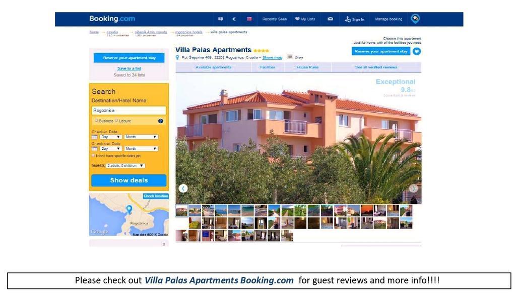 Villa Palas Apartments 2 Rogoznica  Zewnętrze zdjęcie